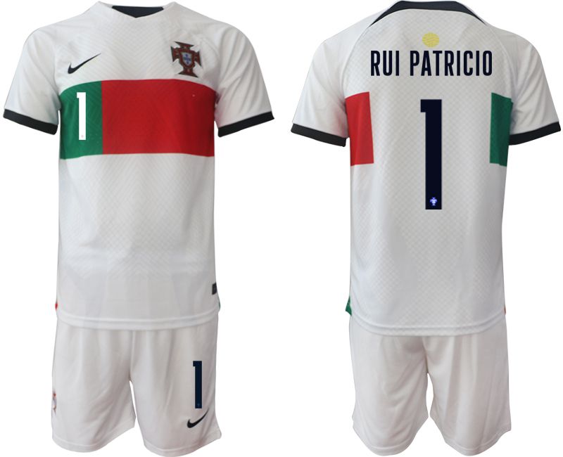 Men 2022 World Cup National Team Portugal away white #1 Soccer Jerseys->spain jersey->Soccer Country Jersey